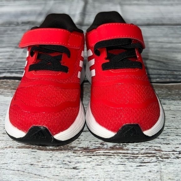 Adidas Duramo 10-ELI Running Shoe Red/White/Black Kid’s Size 5K - Picture 1 of 8